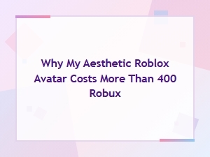 Why My Aesthetic Roblox Avatar Costs More Than 400 Robux