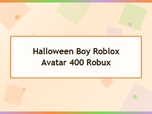 Halloween Boy Roblox Avatar for 400 Robux